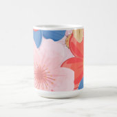 華やかな春の植物画 フラワースープマグ コーヒーマグカップ (中央)