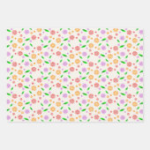 華やかな春の花と葉 ラッピングペーパーシート (正面)
