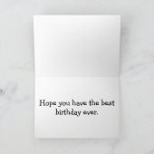華やかな春の蝶　幸せな誕生日 カード (内部)