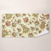 華やかな植物の花模様  バスタオル (バスタオル)