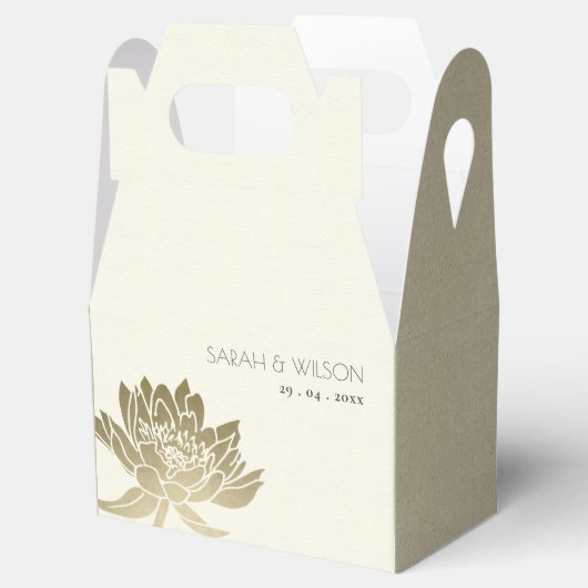 華やかな淡い色の金ゴールド白蓮フローラモノグラム フェイバーボックス (オープン)