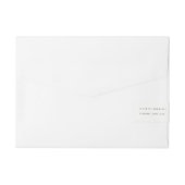 華やかな淡い色の金ゴールド白蓮フローラモノグラム ラップアラウンド宛名ラベル (裏面)