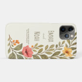 華やかな秋の植物画 フローラル カスタム Case-Mate iPhoneケース (裏面(横))