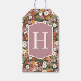 華やかな秋の花 ギフトタグ