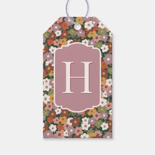 華やかな秋の花 ギフトタグ (正面)