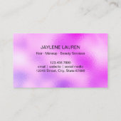 華やかな紫の蝶の点滅 名刺 (裏面)