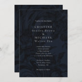 華やかな結婚式の招待 招待状 (正面/裏面)