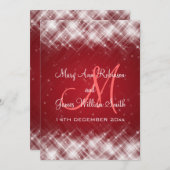 華やかな結婚式の華やかな火花が赤く 招待状 (正面/裏面)