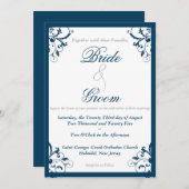 華やかな結婚式招待状 招待状 (正面/裏面)