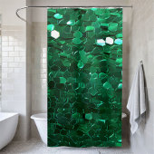 華やかな緑のシークインシャワーカーテン シャワーカーテン