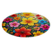 華やかな花々:喜びの庭の芸術 カッティングボード (角)