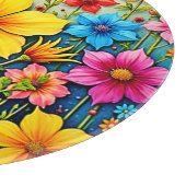 華やかな花々:喜びの庭の芸術 カッティングボード (角)