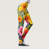 華やかな花々:喜びの庭の芸術 レギンス (右)