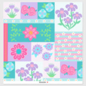 華やかな花のデザイン シール (シート)