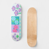 華やかな花のデザイン スケートボード (正面)