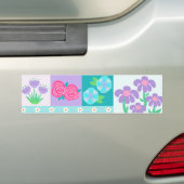 華やかな花のデザイン バンパーステッカー (車上)