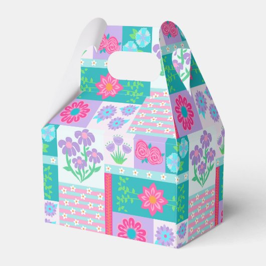 華やかな花のデザイン フェイバーボックス (裏面サイド)