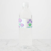 華やかな花のデザイン ペットボトルラベル (裏面)