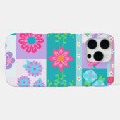 華やかな花のデザイン iPhoneケース (裏面横)