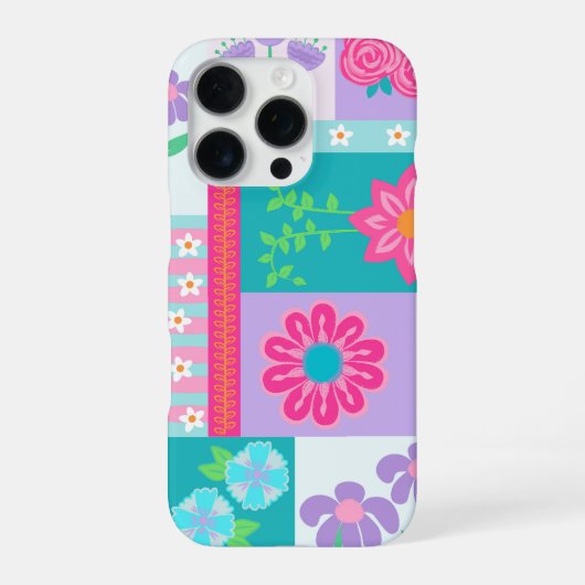 華やかな花のデザイン iPhoneケース (裏面)