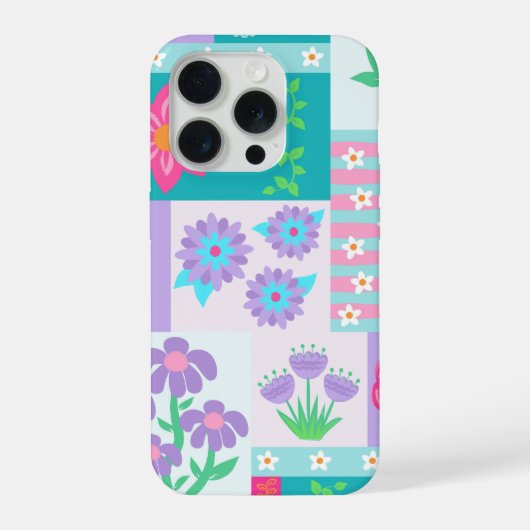 華やかな花のデザイン iPhoneケース (裏面)