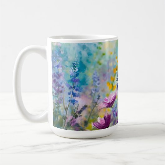 華やかな花のマグカップ コーヒーマグカップ (左)