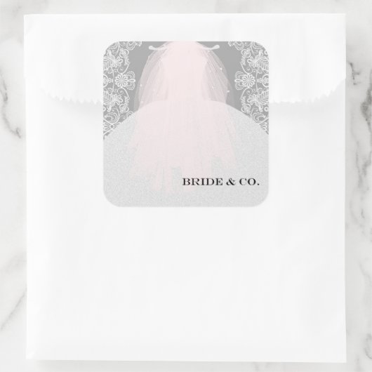 華やかな花嫁来ここザ花嫁シャワーパーティー スクエアシール (バッグ)