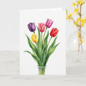 華やかな花束のカード カード (黄色い花)