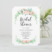 華やかな花束のブライダルシャワーの招待 招待状 (スタンド正面)