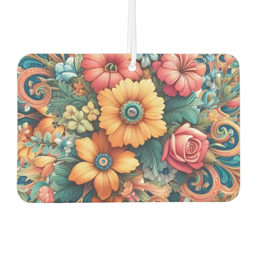 華やかな花束 カーエアーフレッシュナー (正面)