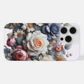 華やかな花柄 iPhoneケース (裏面横)