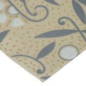 華やかな花模様に濃い青の蔓 テーブルクロス (アングル)