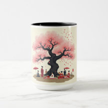 華やかな花見の桜マグカップ