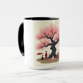 華やかな花見の桜マグカップ マグカップ (正面左)