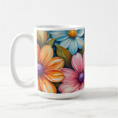 華やかな花 コーヒーマグカップ (左)