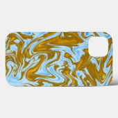 "華やかな融合：ティール（緑がかった色）と金ゴールド大理石" Case-Mate iPhoneケース (裏面 (横))