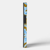 "華やかな融合：ティール（緑がかった色）と金ゴールド大理石" Case-Mate iPhoneケース (裏面 / 右)