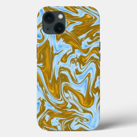 "華やかな融合：ティール（緑がかった色）と金ゴールド大理石" Case-Mate iPhoneケース (裏面)