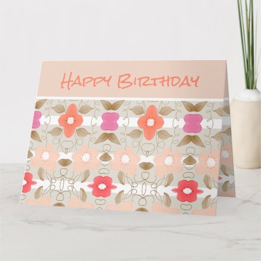 華やかな誕生日の願い カード (正面)