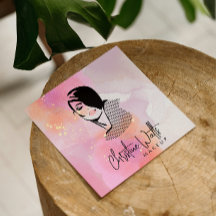 華やかな赤面ピンクの水色スパークリーなメイクアップQR