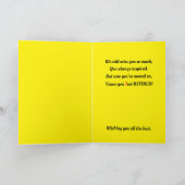 華やかな退職カード折り畳みグリーティングカード カード (内部)