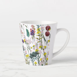 華やかな野の花  カフェラテマグ