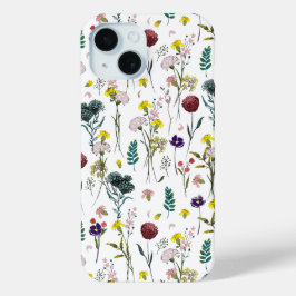 華やかな野の花  iPhone 15ケース