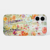 華やかな野の花 iPhone 16ケース (裏面横)