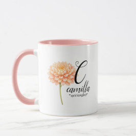 華やかな金の菊の花 マグカップ