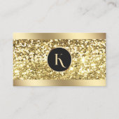 華やかな金ゴールドグリッターメイクアップアーティスト名刺 名刺 (正面)