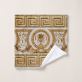 華やかな金ゴールドバロックプリントバスタオルセット バスタオルセット (ウォッシュタオル)