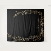 華やかな金ゴールド結婚の背景 タペストリー (正面(横))