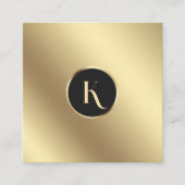 華やかな金箔メイクアップアーティストスクエア スクエア名刺 (正面)