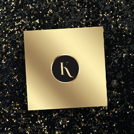 華やかな金箔メイクアップアーティストスクエア スクエア名刺